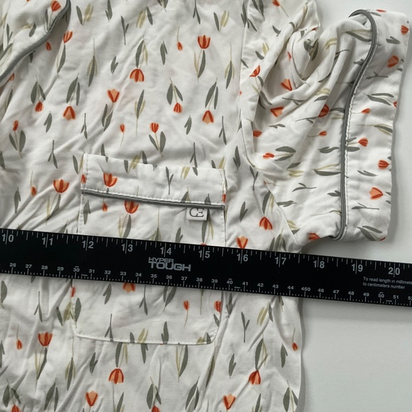 Cozy Earth Women’s Tulip Toile Short Sleeve Pajama Set Sz S Bamboo Luxury Soft - Picture 3 of 15